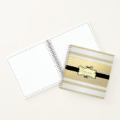 Carnet Girly Modern Gold Stripes, Je T'Aime (Intérieur)