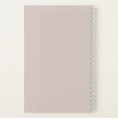 Carnet Girly Monogram Calligraphy Rose Ivory Script Name (Verso)