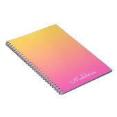 Carnet Girly Pastel Yellow and Pink Gradient Notebook (Côté Droit)