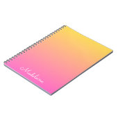Carnet Girly Pastel Yellow and Pink Gradient Notebook (Côté gauche)