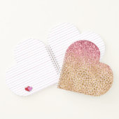 Carnet Girly Peach Gold Empreinte de léopard Parties scin (Intérieur)