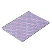 Carnet Girly Pink & Purple Name Feminine Office (Côté gauche)