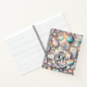 Carnet Girly Trendy Opal Leopard Print Monogram (Intérieur)