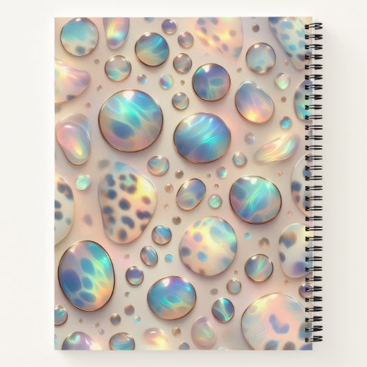 Carnet Girly Trendy Opal Leopard Print Monogram Softcover (Dos)