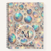Carnet Girly Trendy Opal Leopard Print Monogram Softcover (Devant)