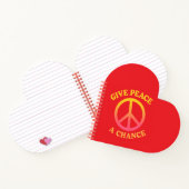 Carnet 'Give Peace a Chance' Heart-shaped Spiral Notebook (Intérieur)