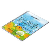 Carnet Give Thanks Christian Bible Verse Dandelions Field (Côté gauche)