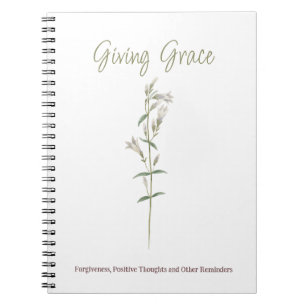 Carnet Giving Grace Forgiveness White Wildflower