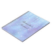 Carnet Glaçons Flocons Cristaux Bleu Violet (Côté gauche)