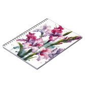 Carnet Glaïeul - Fleurs aquarelle (Côté gauche)