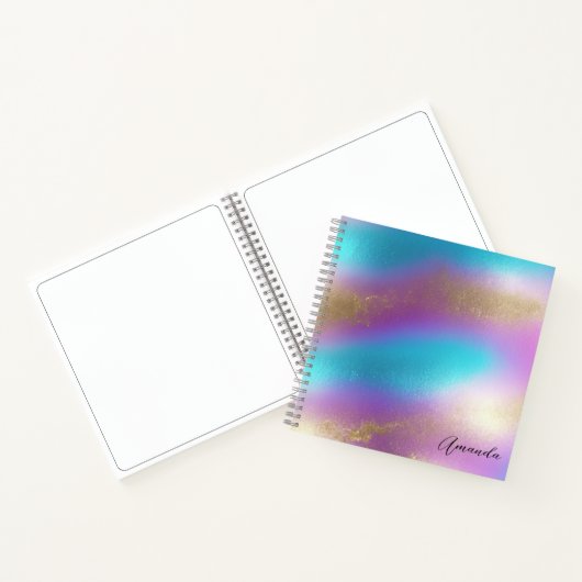 Carnet Glam arc-en-ciel Iridescendant (Intérieur)
