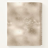 Carnet Glam Champagne Gold Monogram Recipe Book (Dos)