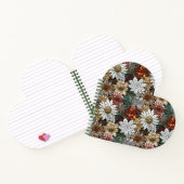 Carnet Glam Champagne Or Rouge Fleurs blanches (Intérieur)