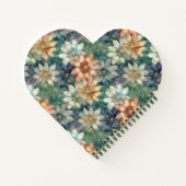 Carnet Glam Champagne Or Rouge Fleurs blanches (Dos)