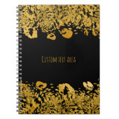 Carnet Glam Cheetah Elegant Glam Jungle Exotique Or & Noi (Devant)