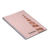 Carnet Glam en or rose vierge Unicorn (Côté Droit)