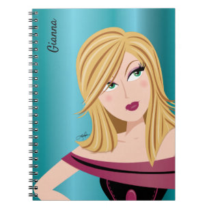 Carnet Glam Girl Sassy Attitude Blonde Personnalisé