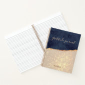 Carnet Glam Gold Parties scintillant Marine Blue Gratitud (Intérieur)