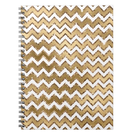Carnet Glam Gold White Zigzag (Devant)