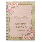 Carnet Glam Parties scintillant or Blush Wedding planner (Devant)