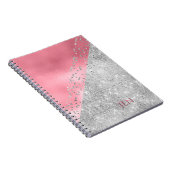 Carnet Glam Pink and Silver Notebook (Côté Droit)