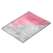 Carnet Glam Pink and Silver Notebook (Côté gauche)