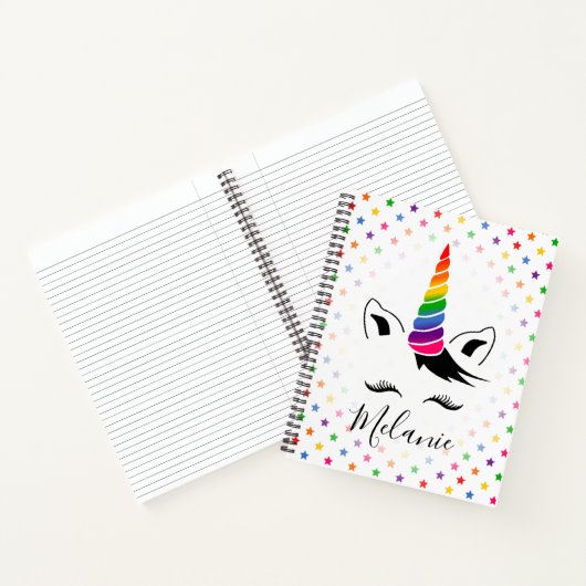 Carnet Glam Rainbow Unicorn (Intérieur)