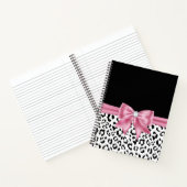 Carnet Glam rose Bow Diamond Black Snow Leopard (Intérieur)