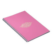 Carnet Glam rose Diamond Lièvres Kiss (Côté Droit)
