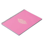 Carnet Glam rose Diamond Lièvres Kiss (Côté gauche)