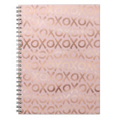 Carnet Glam Rose Gold Blush XOXO (Devant)