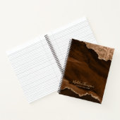 Carnet Glam Rust Gold Velvet Agate Géode Script (Intérieur)