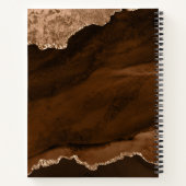 Carnet Glam Rust Gold Velvet Agate Géode Script (Dos)