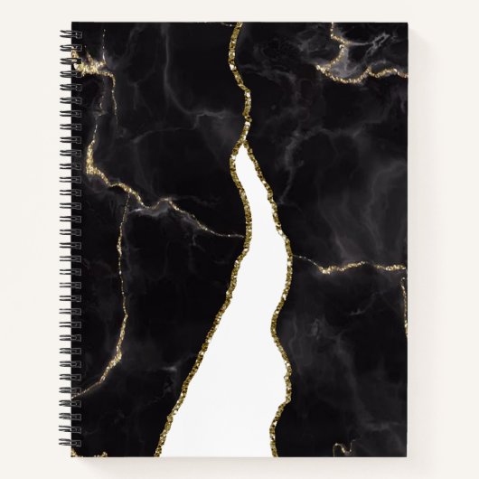 Carnet Glame d'agrafe en marbre noir (Devant)
