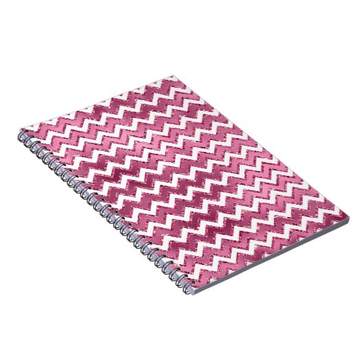 Carnet Glamme rose blanc Zigzag (Côté Droit)