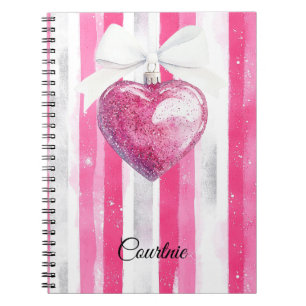 Carnet Glamme rose Coeur Bousses