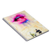 Carnet  Glamorous Pink Lip Illustration (Côté Droit)