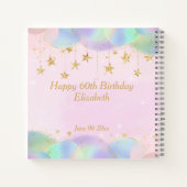 Carnet Glamour 60e anniversaire Parties scintillant d'or (Dos)