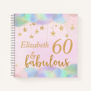 Carnet Glamour 60e anniversaire Parties scintillant d'or
