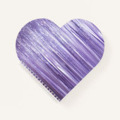 Carnet Glamour Fille Lavande Paillettes Rayures (Devant)