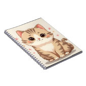 Carnet Gleeful Chat : Sweet Kawaii Kitten Art pour n'impo (Côté Droit)
