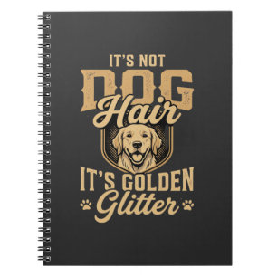 Carnet Glitter de cheveux de chien Retriever doré drôle