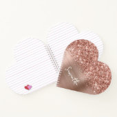 Carnet Glitter Rose Gold Glam Nom du script (Intérieur)