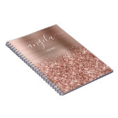 Carnet Glitter Rose Gold Glam Notes (Côté Droit)