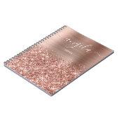 Carnet Glitter Rose Gold Glam Notes (Côté gauche)