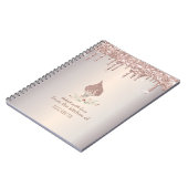 Carnet Glitter Whisk Rose Gold Glitter Drips Bakery (Côté gauche)
