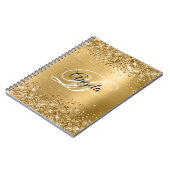 Carnet Glitterie Or Métallo Fancy Monogramme (Côté gauche)