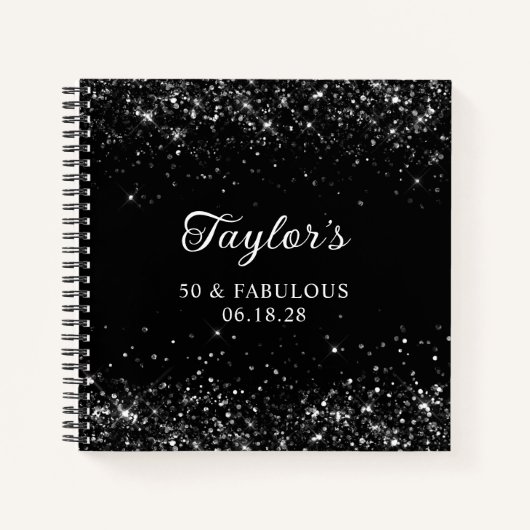 Carnet Glittery Black 50 & Fabuleux invité (Devant)