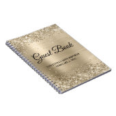 Carnet Glittery Champagne Foil 30e anniversaire Invité (Côté Droit)