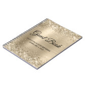 Carnet Glittery Champagne Foil 30e anniversaire Invité (Côté gauche)